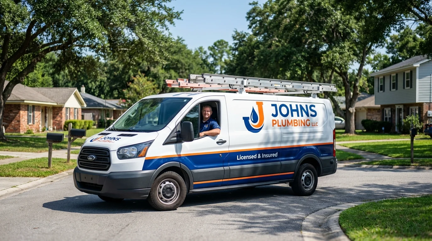 Johns Plumbing LLC service van in Mayer, AZ